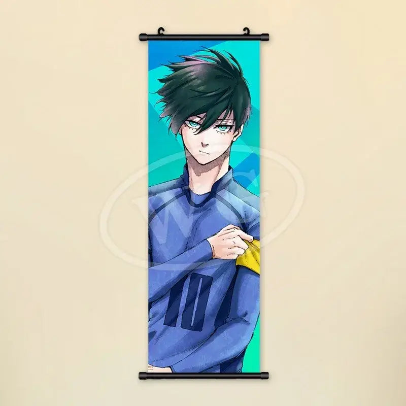 Blue Lock Isagi Yoichi Reo Mikage Scroll Painting – Canvas Wall Art