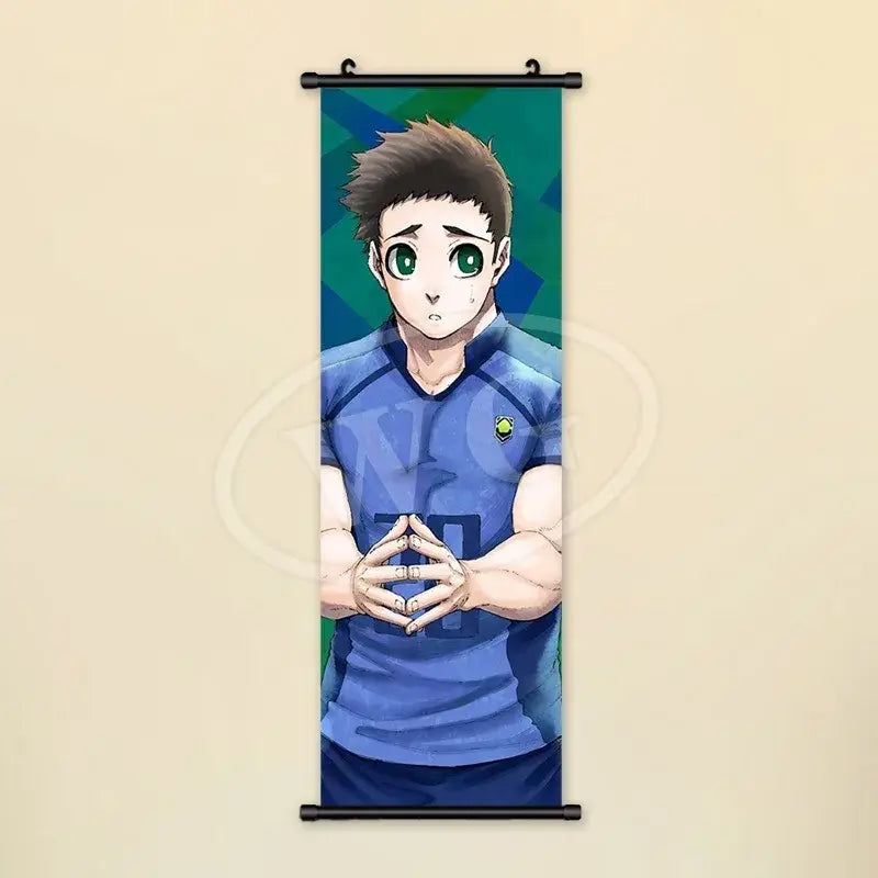 Blue Lock Isagi Yoichi Reo Mikage Scroll Painting – Canvas Wall Art