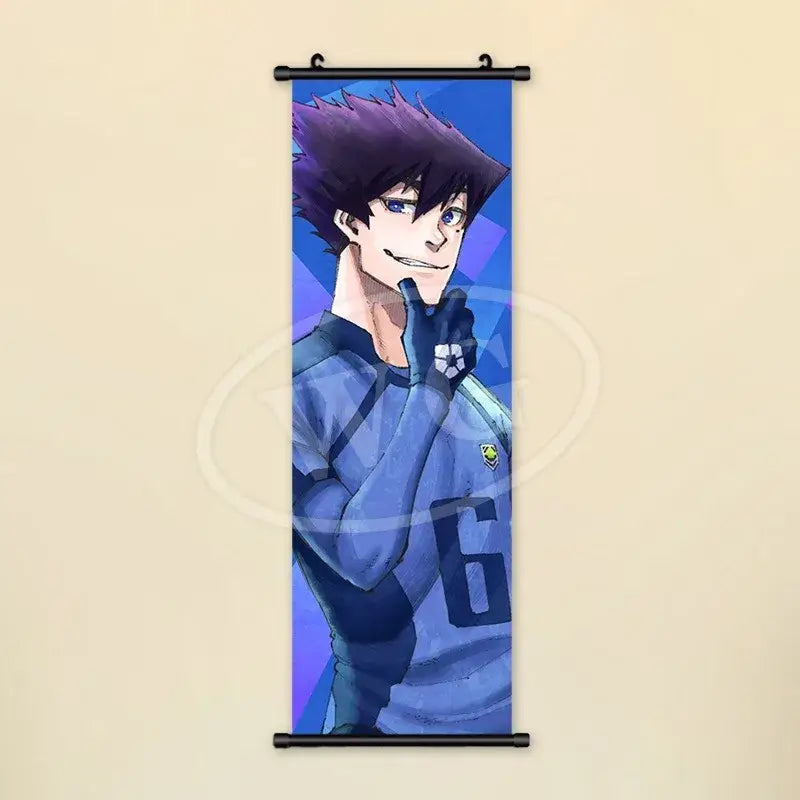 Blue Lock Isagi Yoichi Reo Mikage Scroll Painting – Canvas Wall Art
