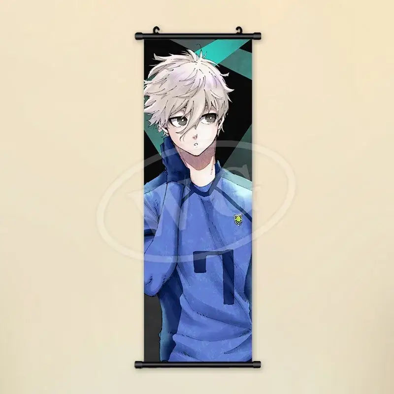 Blue Lock Isagi Yoichi Reo Mikage Scroll Painting – Canvas Wall Art