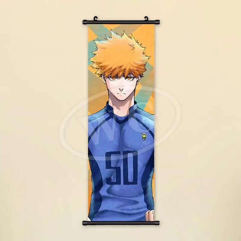 Blue Lock Isagi Yoichi Reo Mikage Scroll Painting – Canvas Wall Art