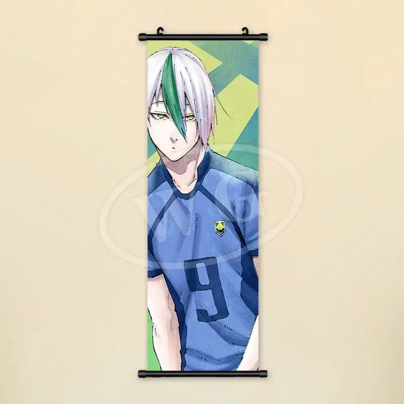 Blue Lock Isagi Yoichi Reo Mikage Scroll Painting – Canvas Wall Art