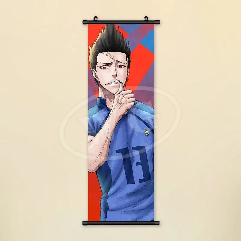 Blue Lock Isagi Yoichi Reo Mikage Scroll Painting – Canvas Wall Art