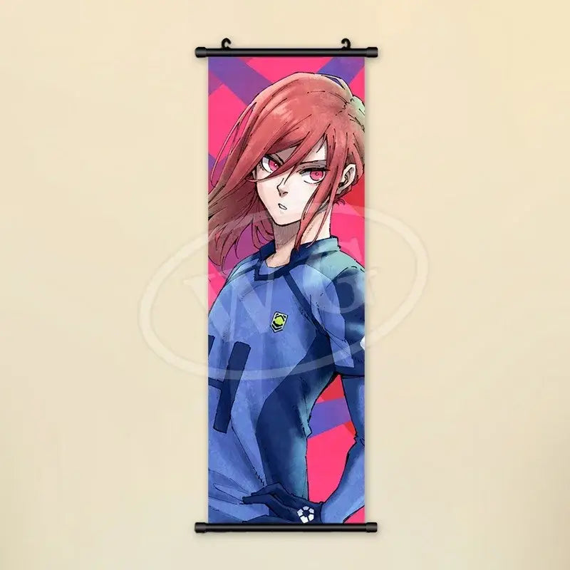 Blue Lock Isagi Yoichi Reo Mikage Scroll Painting – Canvas Wall Art