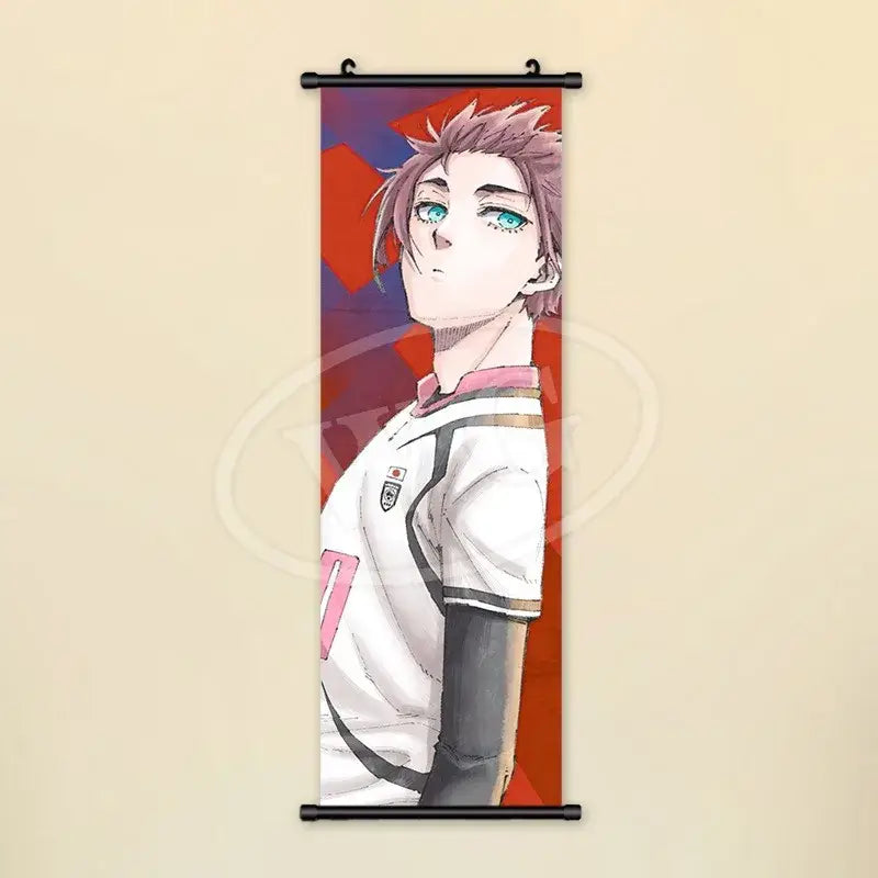 Blue Lock Isagi Yoichi Reo Mikage Scroll Painting – Canvas Wall Art