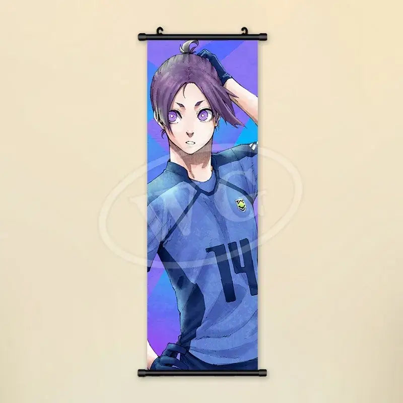 Blue Lock Isagi Yoichi Reo Mikage Scroll Painting – Canvas Wall Art