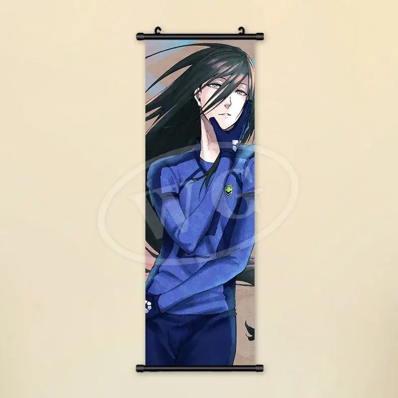 Blue Lock Isagi Yoichi Reo Mikage Scroll Painting – Canvas Wall Art