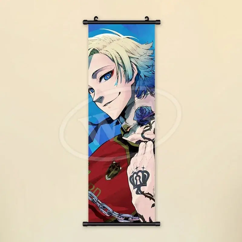 Blue Lock Isagi Yoichi Reo Mikage Scroll Painting – Canvas Wall Art