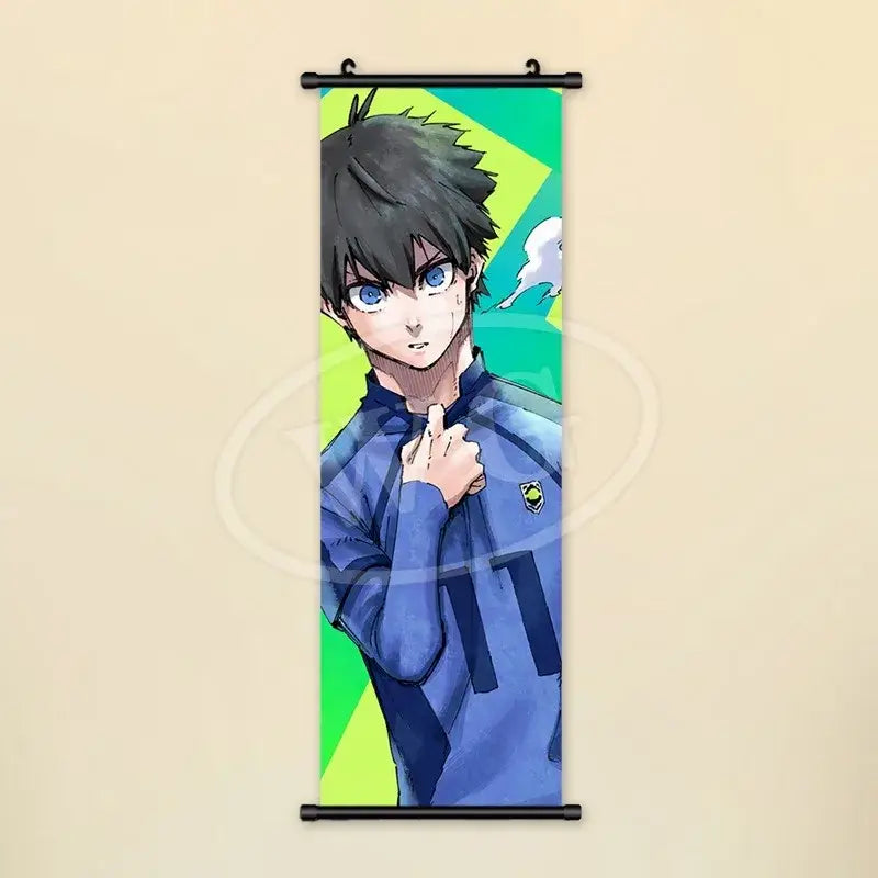 Blue Lock Isagi Yoichi Reo Mikage Scroll Painting – Canvas Wall Art