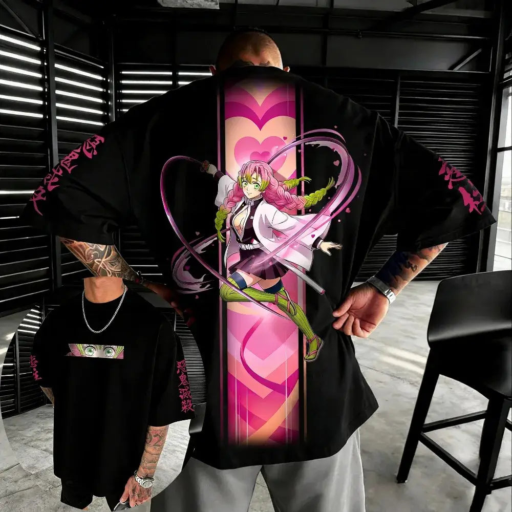 Demon Slayer Kochou Shinobu Oversized T-Shirt – Cotton