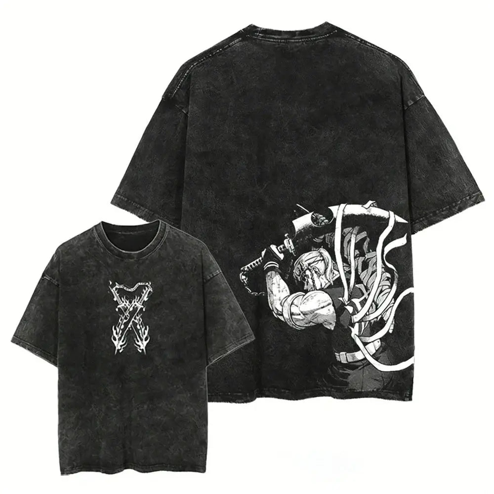 Demon Slayer Sanemi Shinazugawa T-Shirt – Washed Vintage