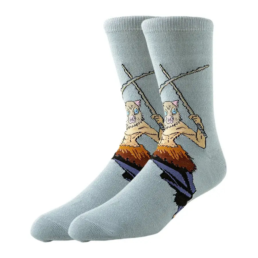 Demon Slayer Tanjiro Boat Socks – Casual Crew Socks