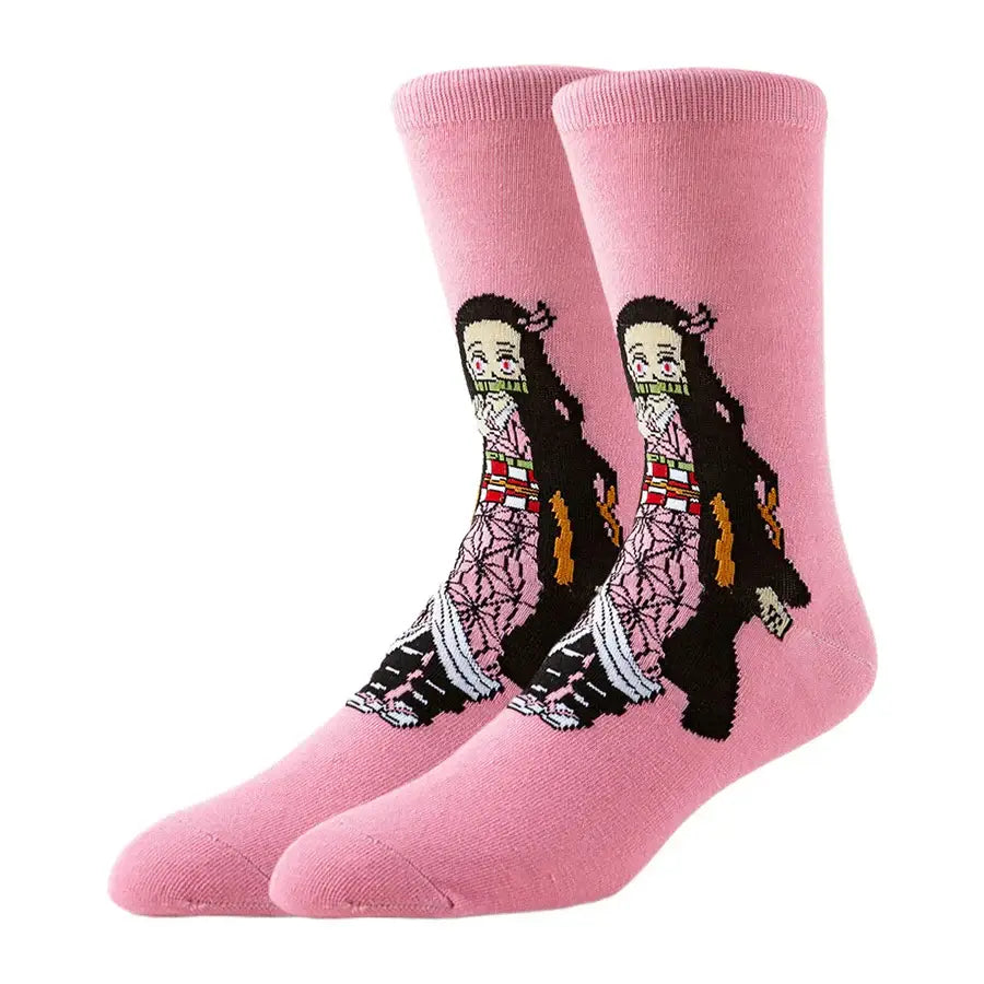 Demon Slayer Tanjiro Boat Socks – Casual Crew Socks