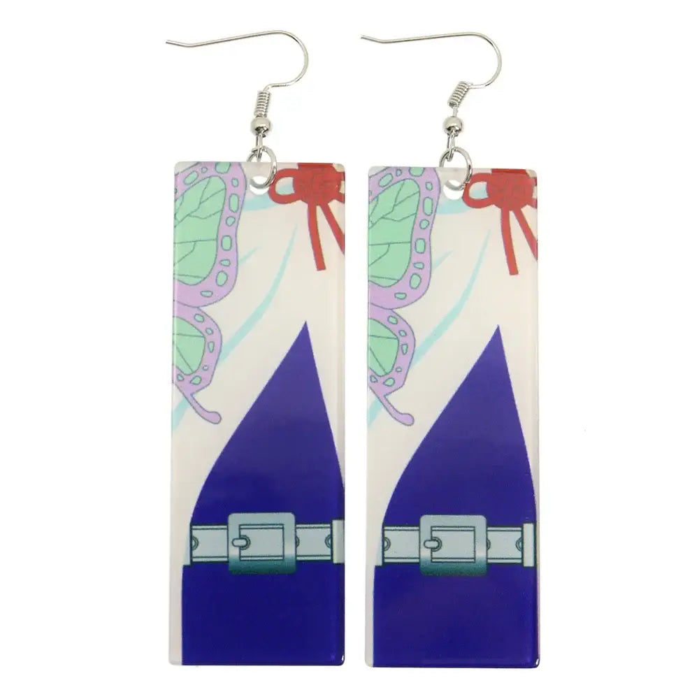 Demon Slayer Tanjiro Hanafuda Earrings – Acrylic Drop Jewelry