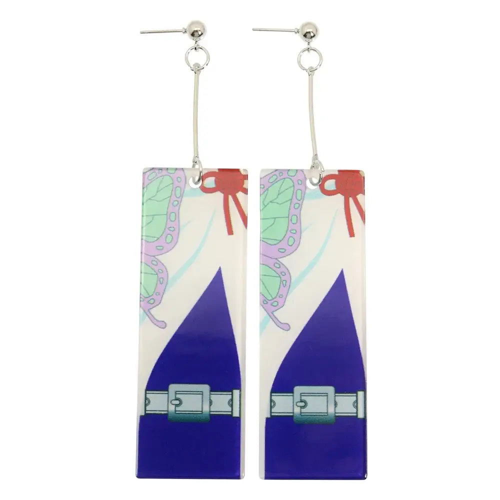 Demon Slayer Tanjiro Hanafuda Earrings – Acrylic Drop Jewelry