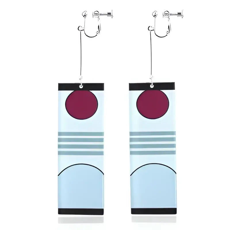 Demon Slayer Tanjiro Hanafuda Earrings – Acrylic Drop Jewelry