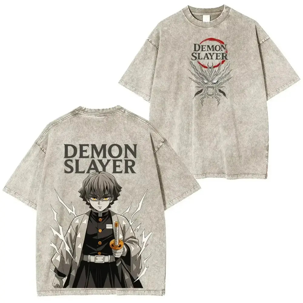 Demon Slayer Tanjiro Oversized T-Shirt – Vintage Washed
