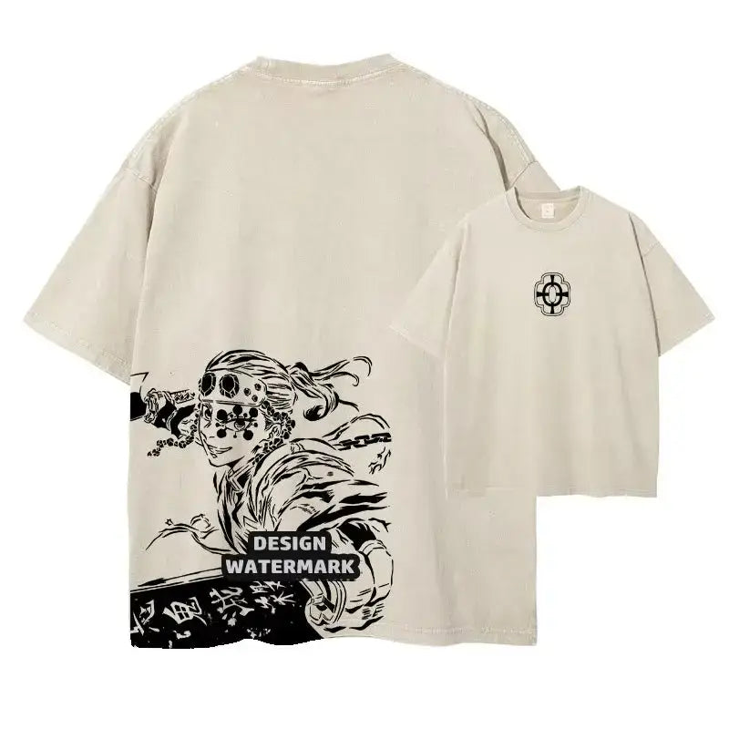 Demon Slayer Tanjiro Oversized T-Shirt – Vintage Washed