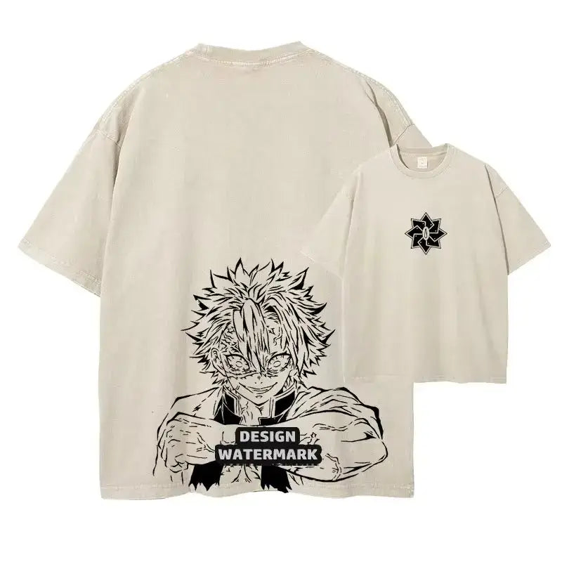 Demon Slayer Tanjiro Oversized T-Shirt – Vintage Washed