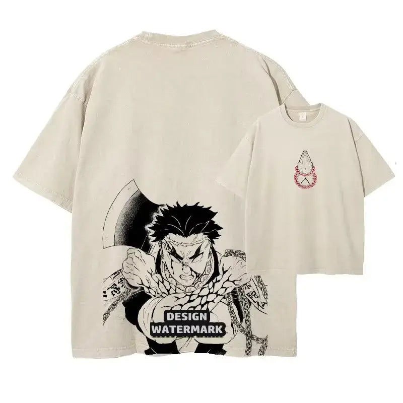 Demon Slayer Tanjiro Oversized T-Shirt – Vintage Washed