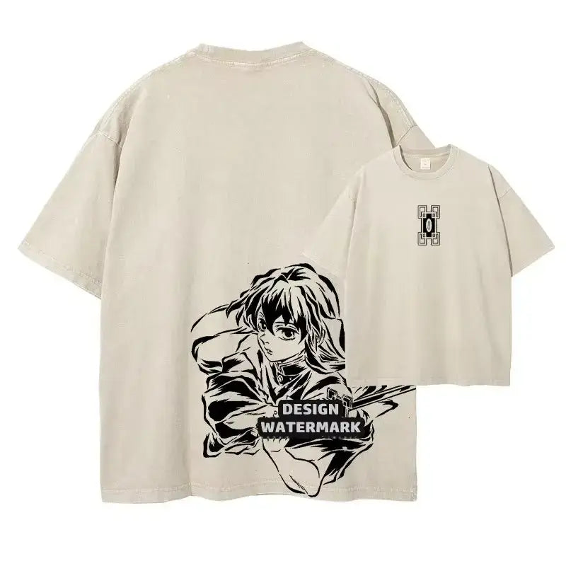 Demon Slayer Tanjiro Oversized T-Shirt – Vintage Washed