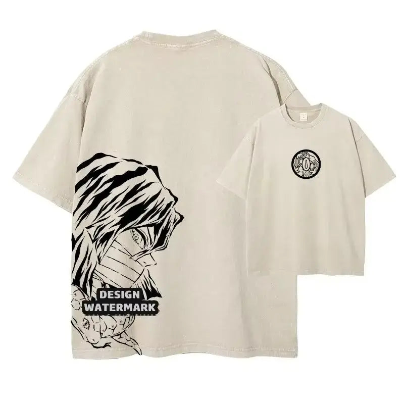 Demon Slayer Tanjiro Oversized T-Shirt – Vintage Washed