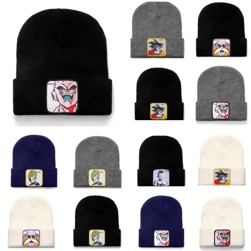 Dragon Ball Buu & Frieza Beanie – Embroidered Knit Hat