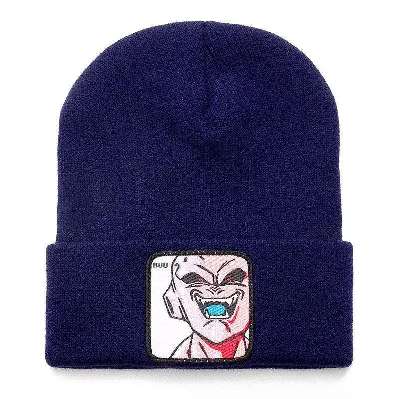 Dragon Ball Buu & Frieza Beanie – Embroidered Knit Hat