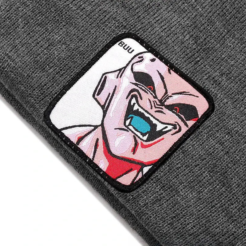 Dragon Ball Buu & Frieza Beanie – Embroidered Knit Hat