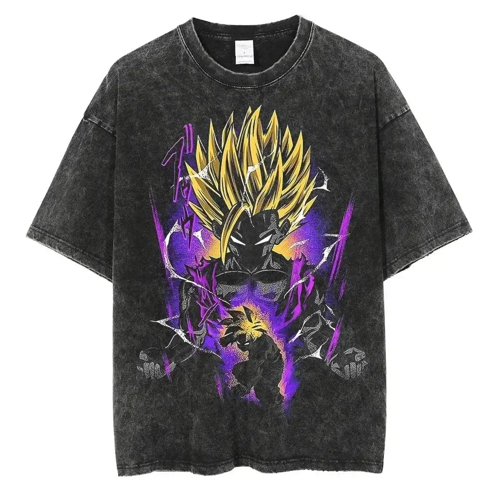 Dragon Ball Z Vegeta Vintage Wash T-Shirt – Loose Fit