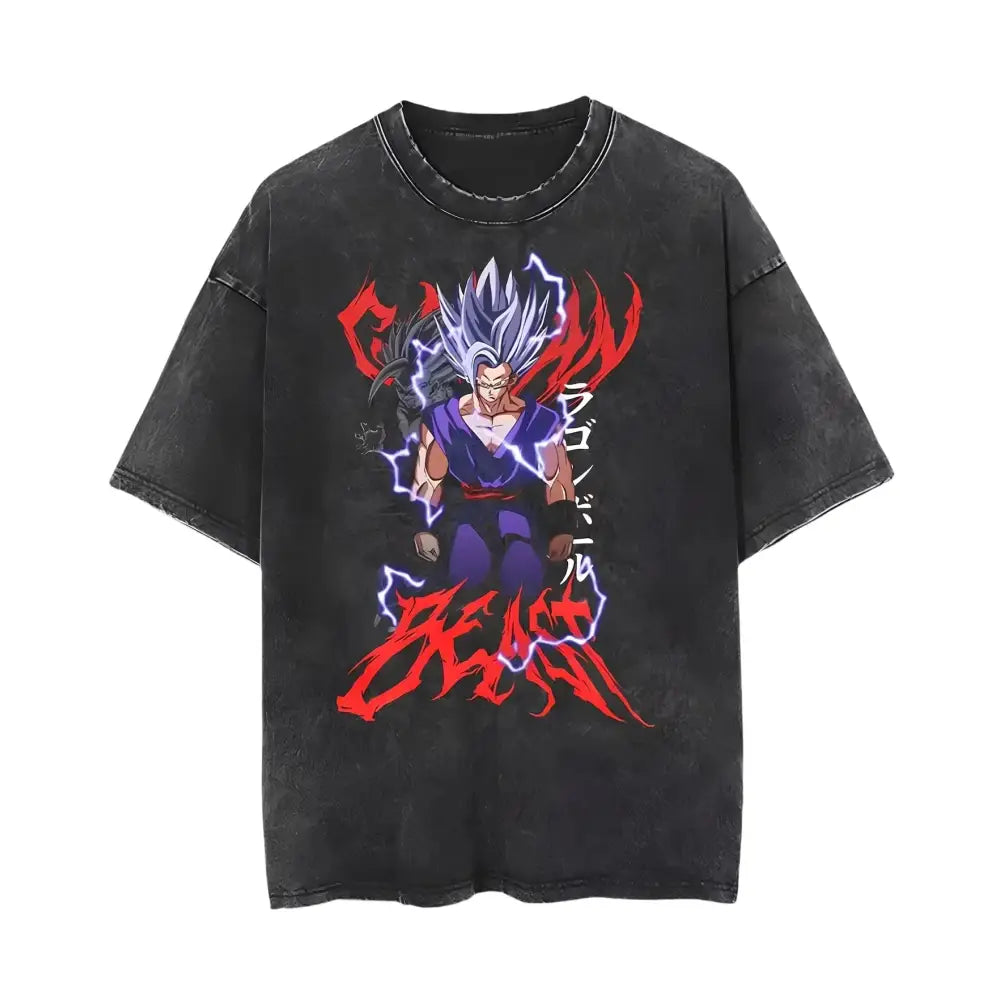 Dragon Ball Z Vegeta Vintage Wash T-Shirt – Loose Fit
