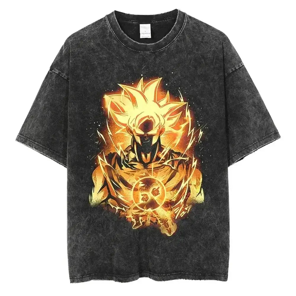 Dragon Ball Z Vegeta Vintage Wash T-Shirt – Loose Fit