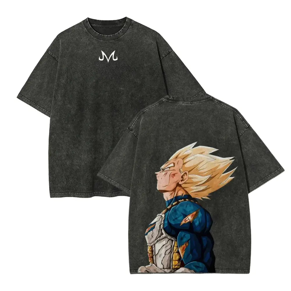 Dragon Ball Z Vegeta Vintage Wash T-Shirt – Loose Fit