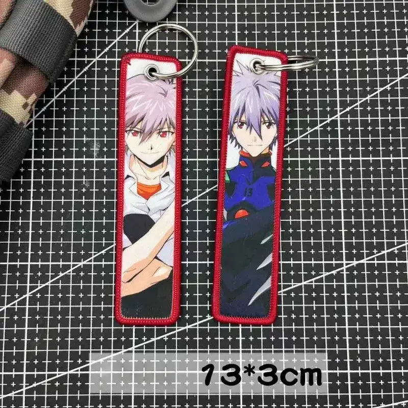 Evangelion Keychain Embroidered Key Tag – Backpack Charm