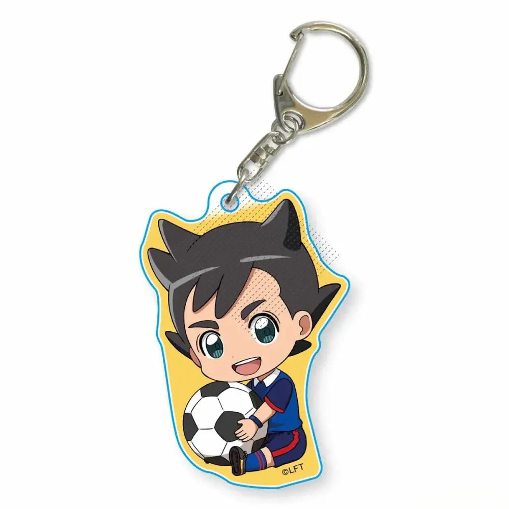 Game INAZUMA ELEVEN 11 Keychain Doll Anime Asuto Inamori Ryohei Haizaki Ichirota Shuya Goenji Acrylic Keyring Pendant for Gift
