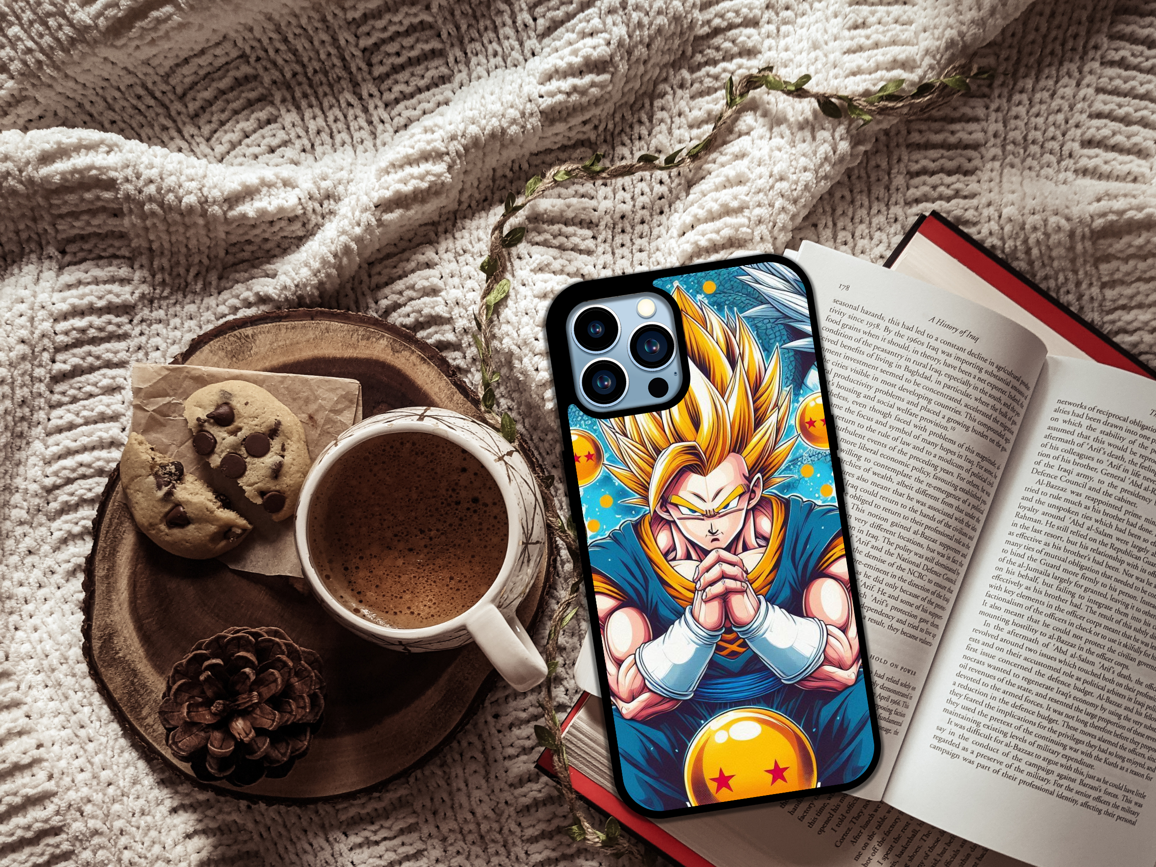 Crimson Power Anime Warrior Phone Case