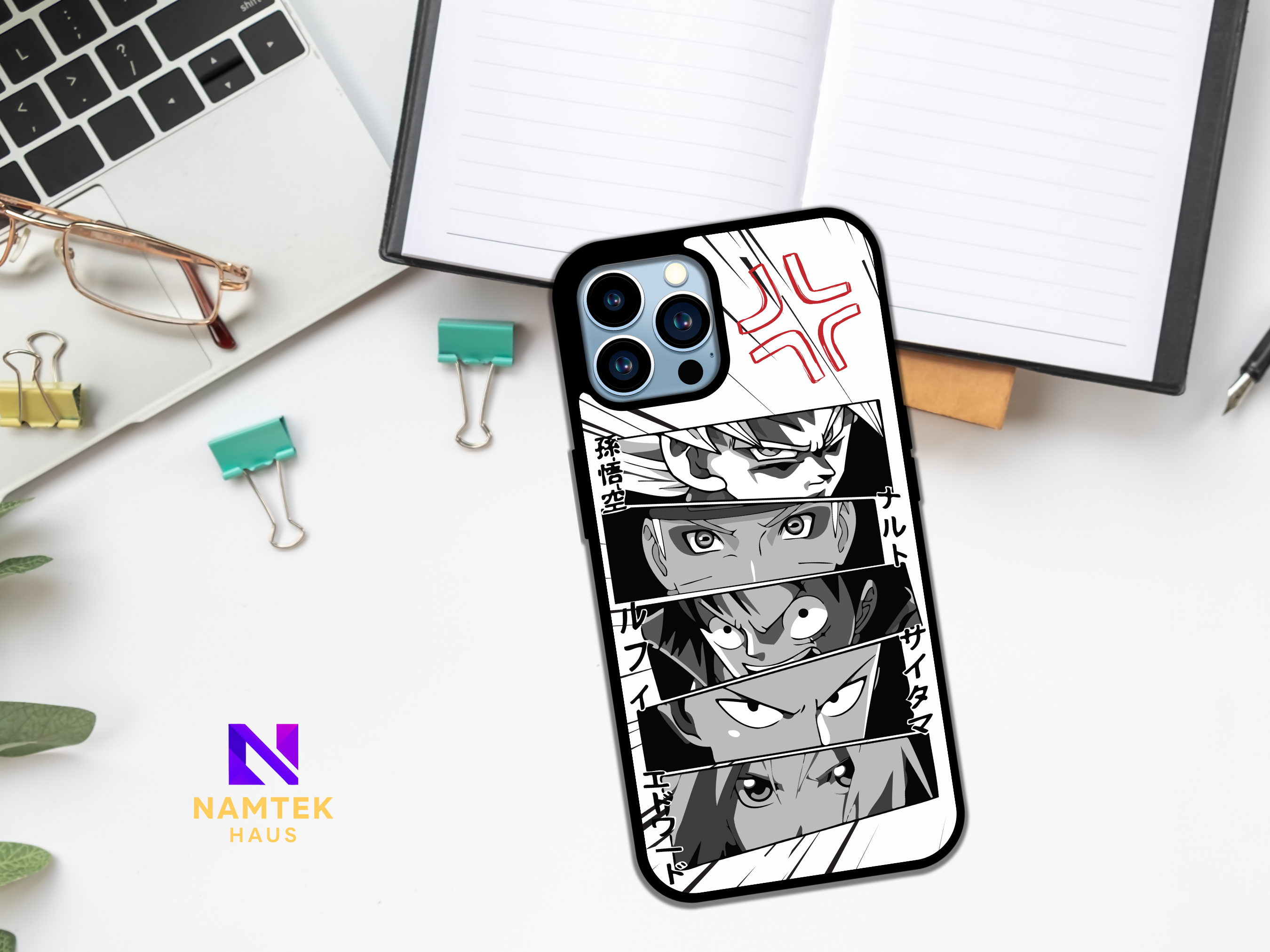 Legendary Anime Heroes Phone Case – Iconic Anime Crossover Design