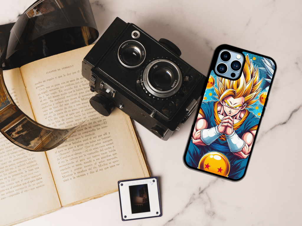 Crimson Power Anime Warrior Phone Case