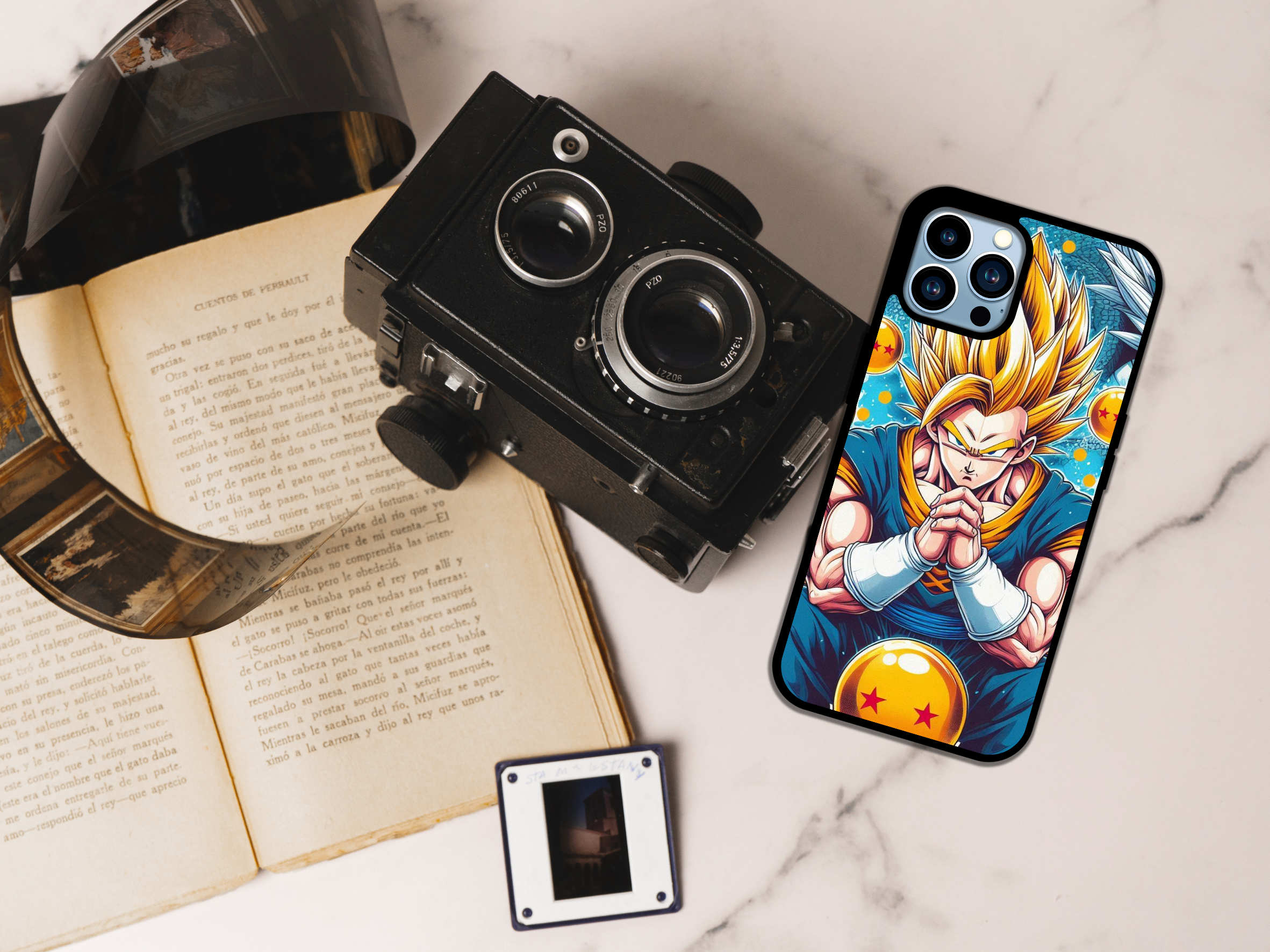 Crimson Power Anime Warrior Phone Case