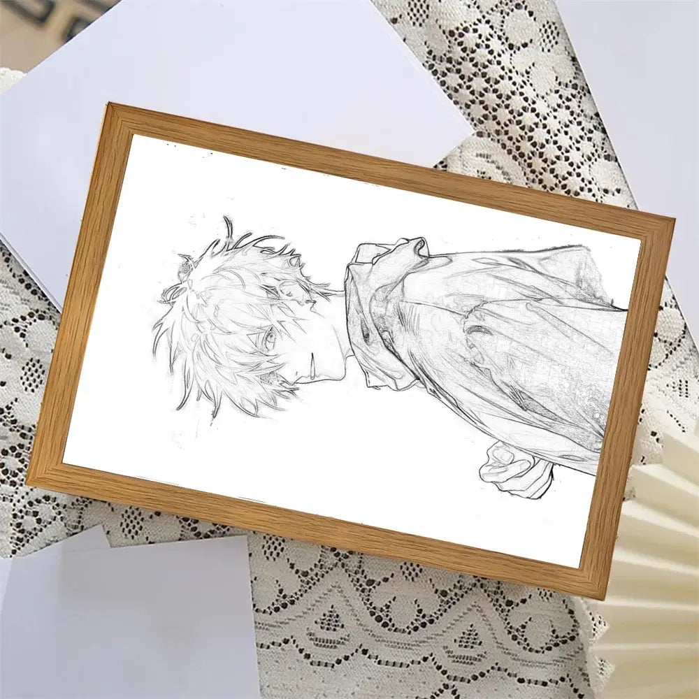 Jujutsu Kaisen Gojo LED Photo Frame – Light Painting Decor