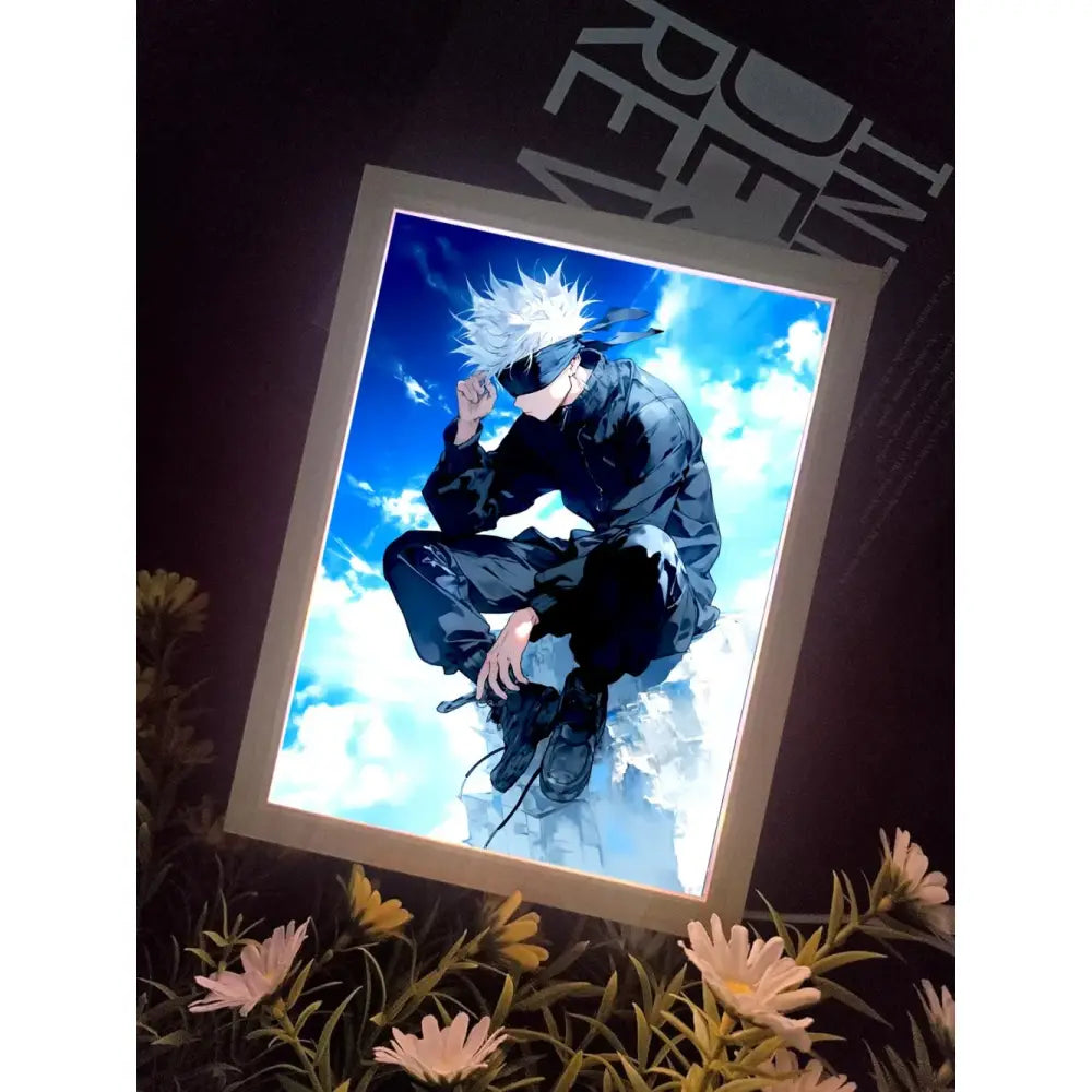Jujutsu Kaisen Gojo LED Photo Frame – Light Painting Decor