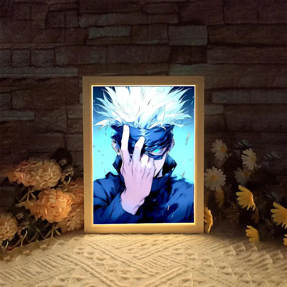 Jujutsu Kaisen Gojo Satoru Light Painting Frame – LED Decor