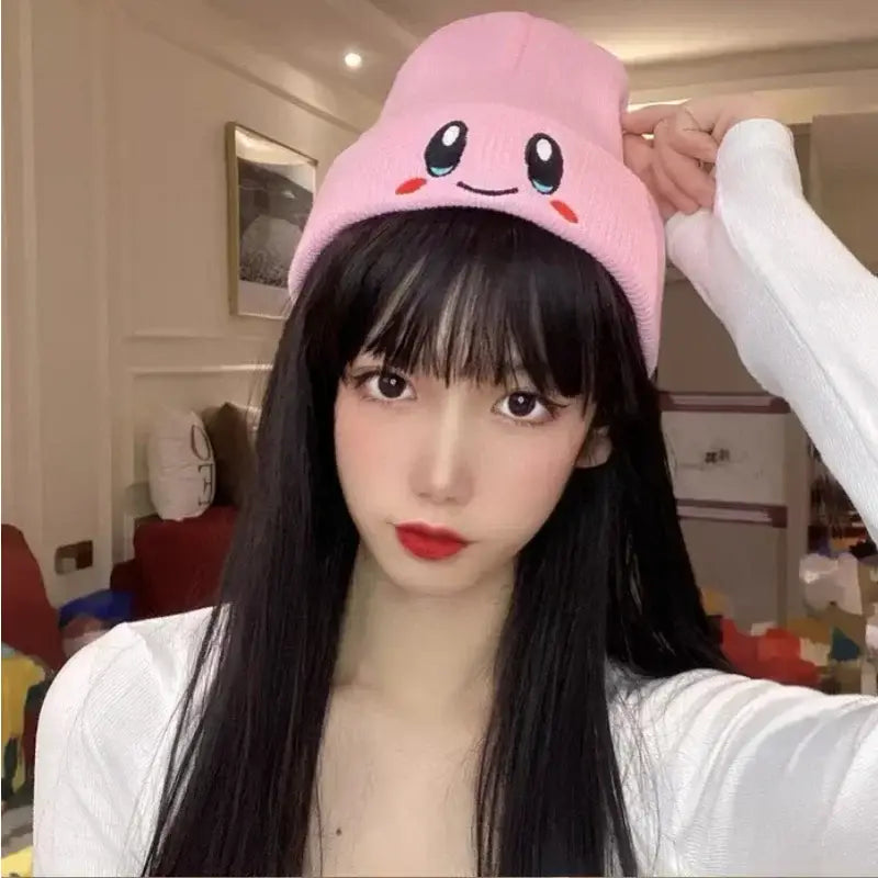 Kirby Kirby Plush Hat – Kawaii Face & Eyes