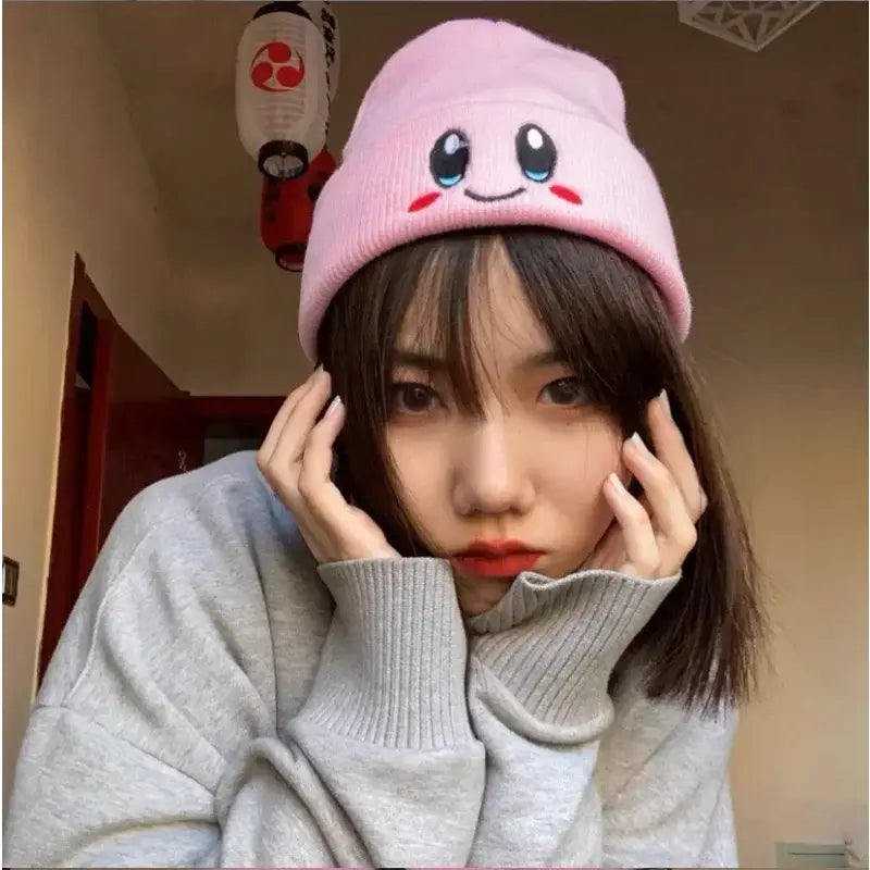 Kirby Kirby Plush Hat – Kawaii Face & Eyes
