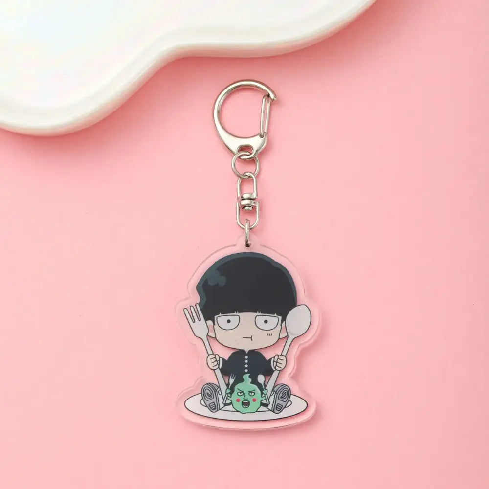Mob Psycho 100 Shigeo Kageyama Acrylic Keychain – Cute Backpack Charm