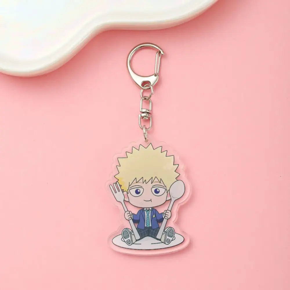 Mob Psycho 100 Shigeo Kageyama Acrylic Keychain – Cute Backpack Charm