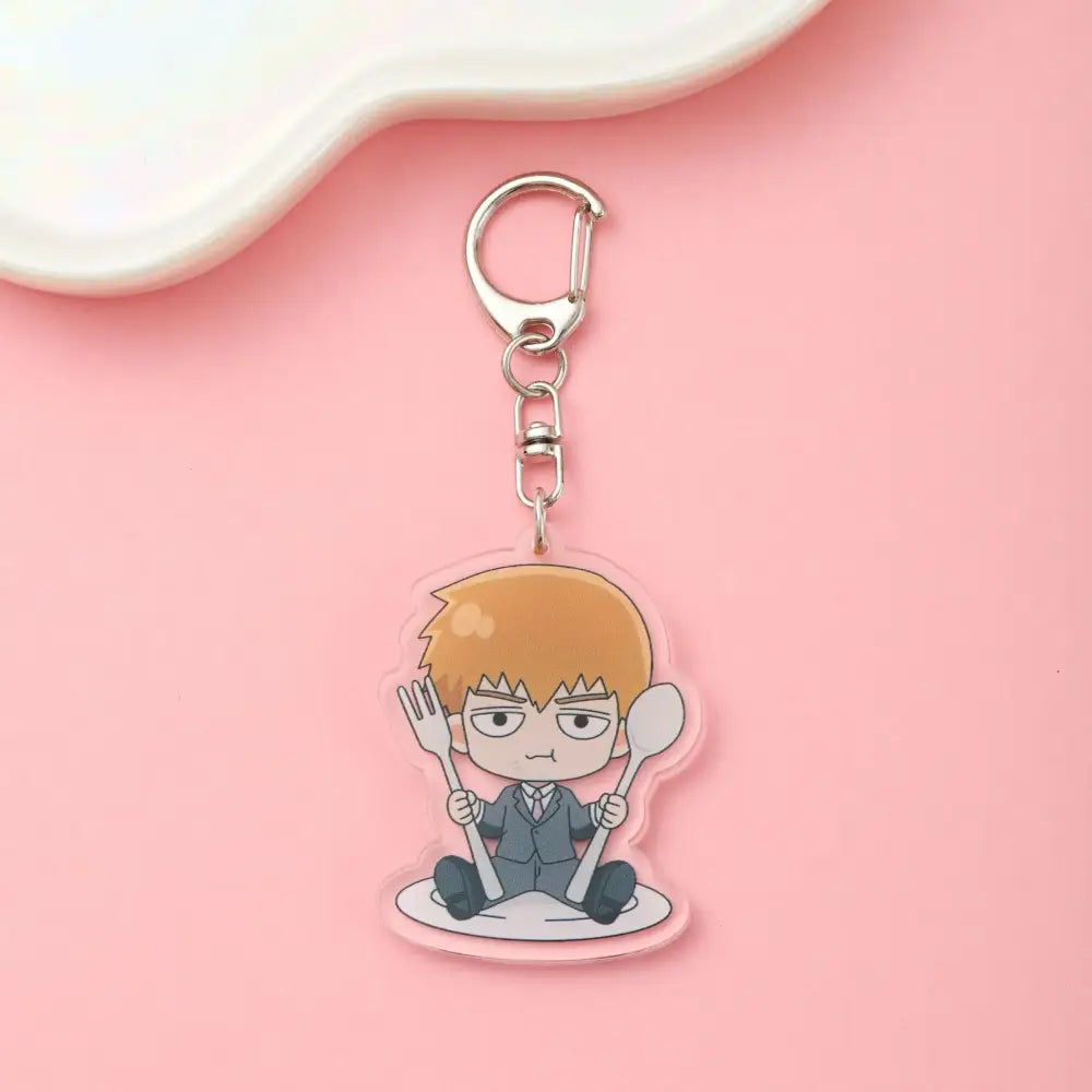 Mob Psycho 100 Shigeo Kageyama Acrylic Keychain – Cute Backpack Charm
