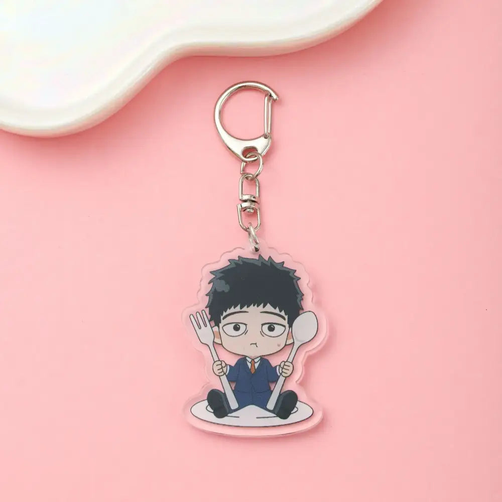 Mob Psycho 100 Shigeo Kageyama Acrylic Keychain – Cute Backpack Charm