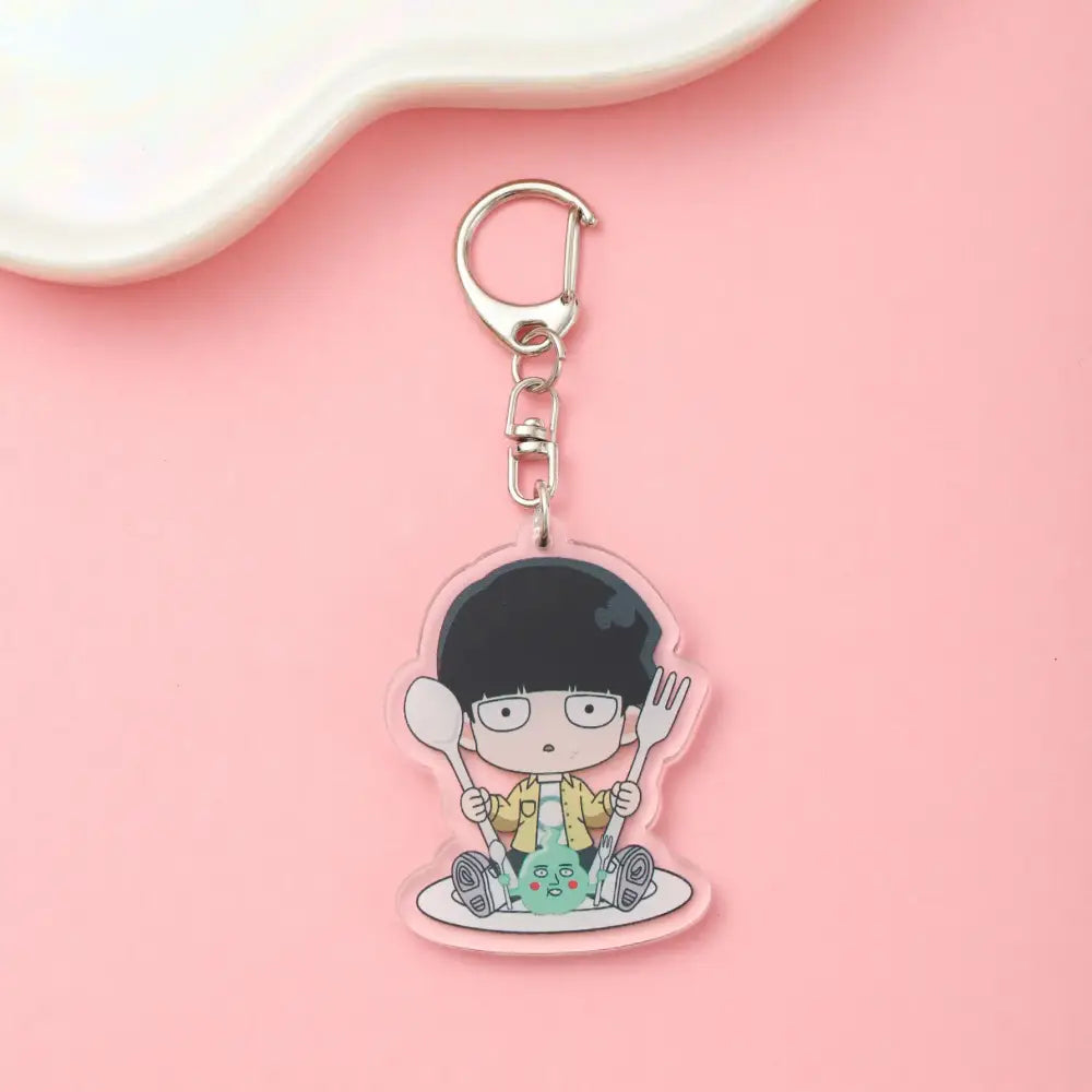 Mob Psycho 100 Shigeo Kageyama Acrylic Keychain – Cute Backpack Charm