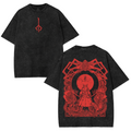 Bloodborne Blood Moon Double Printed Unisex Acid Washed Lightweight